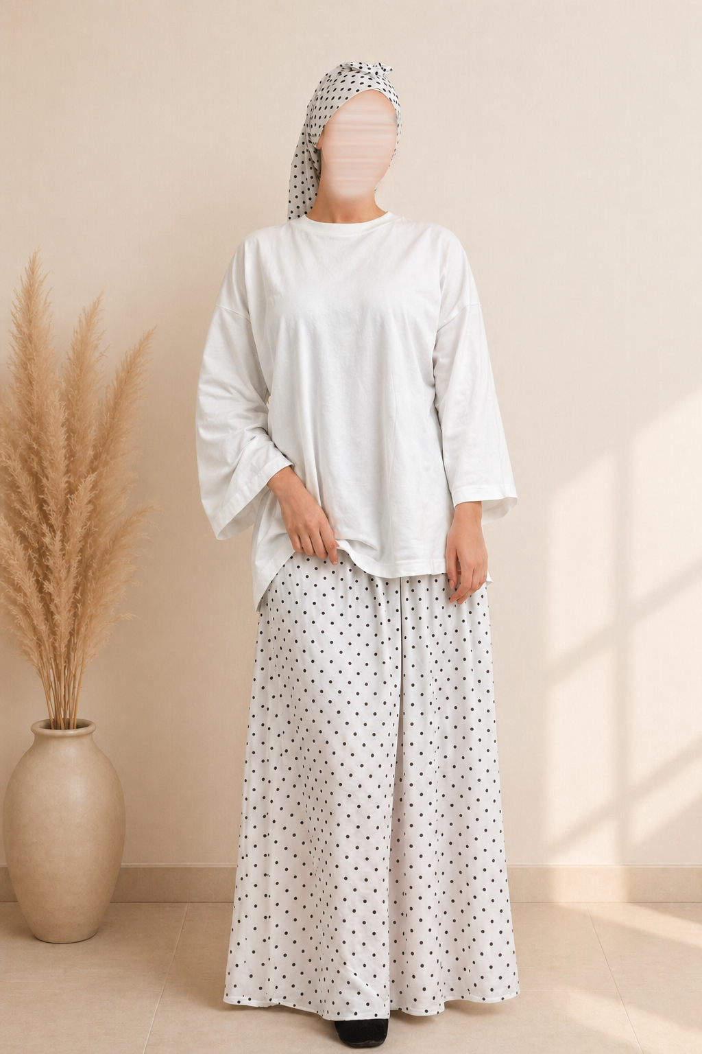 Jupe + Voile en Carré Petit Pois