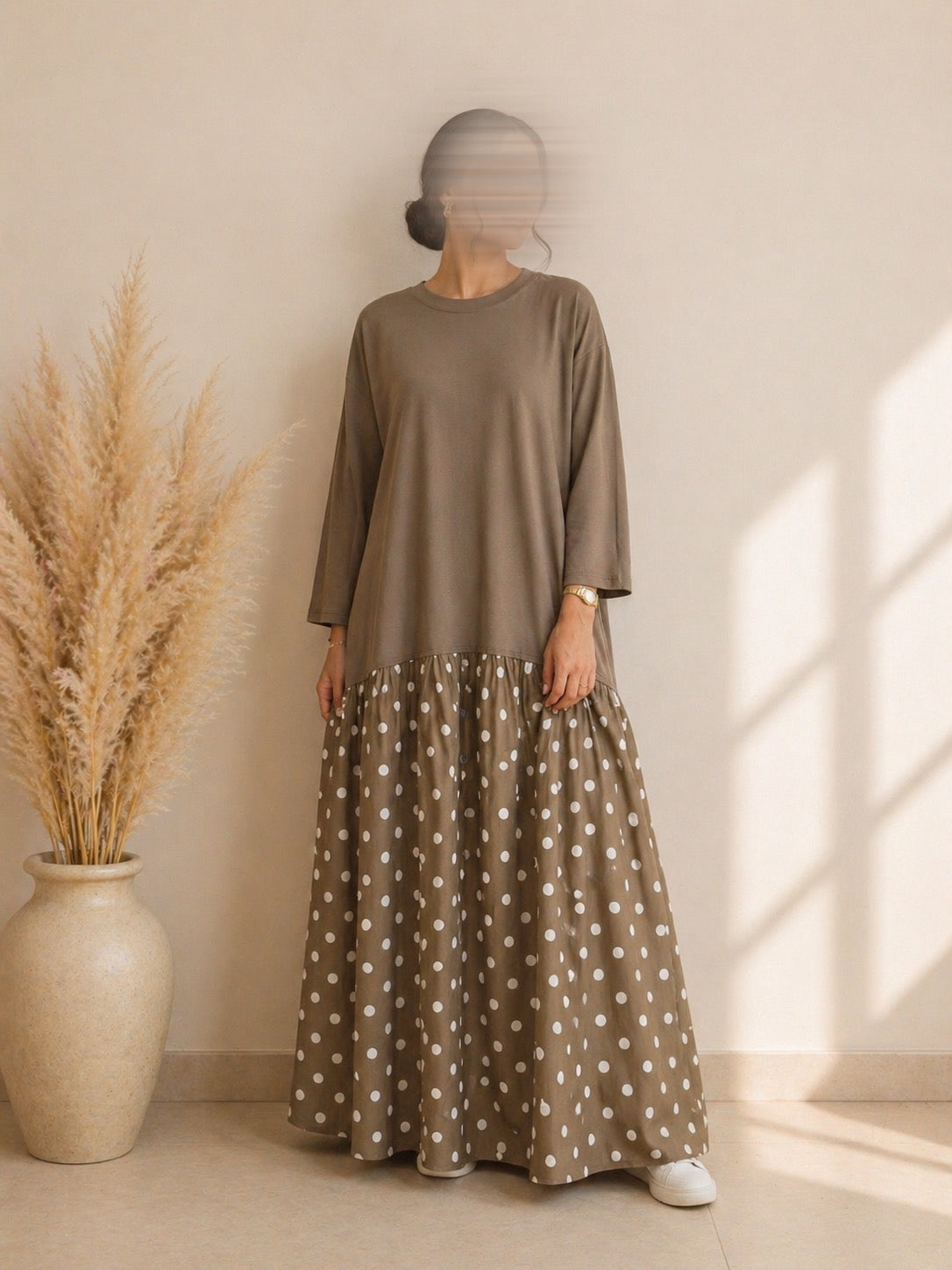 Robe T-shirt À Pois