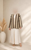 Ensemble Gilet Avec Sous Robe Manche Longue En Crochet